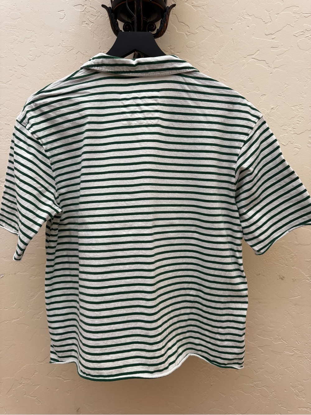Frank & Eileen PATTY Short-Sleeve Popover Henley green and white striped - Picture 3 of 8